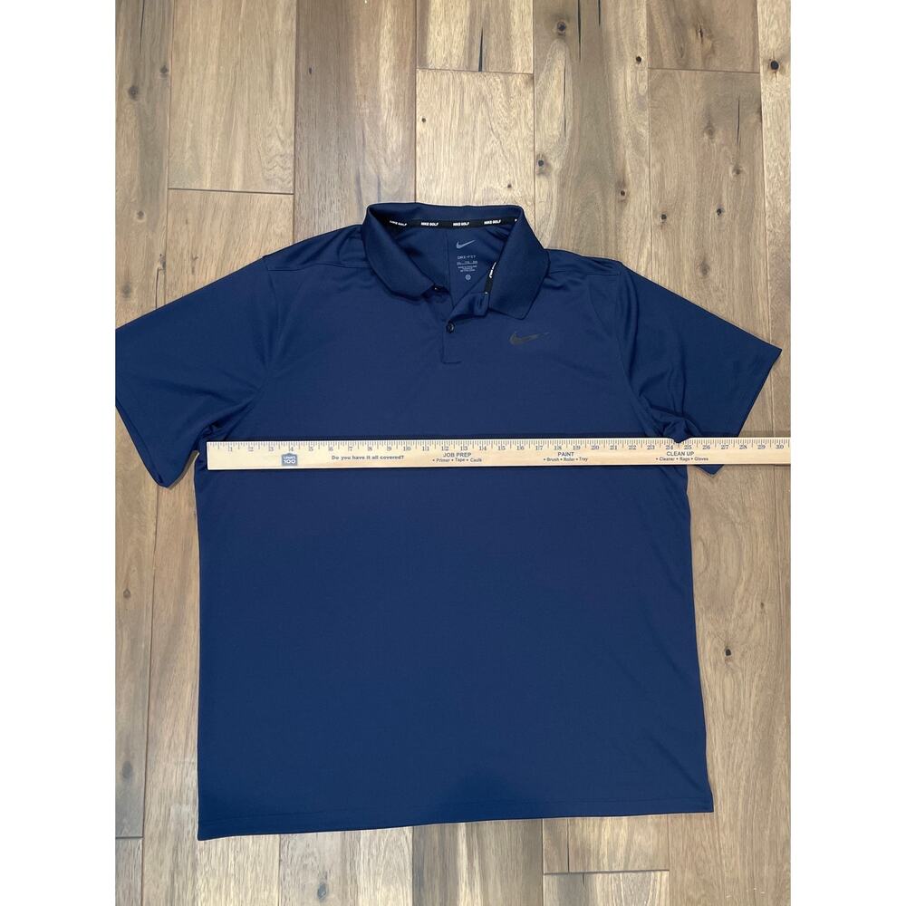 Nike Golf Navy Dri‑Fit Polo Shirt XXL Moisture‑Wicking Athletic Performance Top - Picture 3 of 6